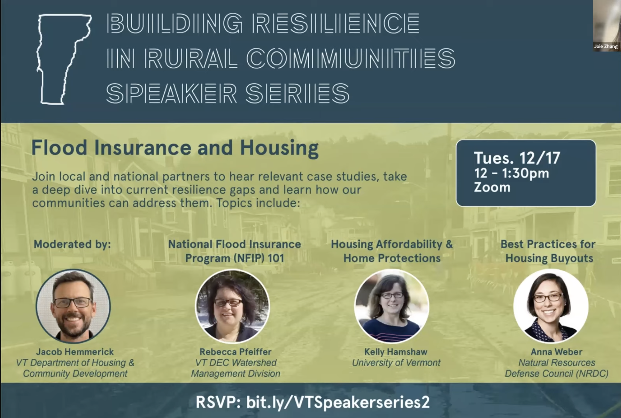 VT Speaker Series #2: Flood Insurance and Housing